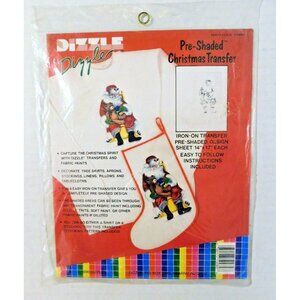 Dizzle Pre-Shaded Christmas Transfer Santa Claus Teddy Bear 50089 SEALED